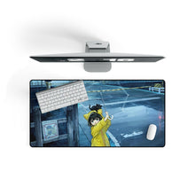 Load image into Gallery viewer, Little girl going on a walk under the rain Mouse Pad (Desk Mat) On Desk