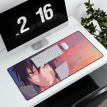 Load image into Gallery viewer, Sasuke Uchiha Mouse Pad (Desk Mat) With Laptop