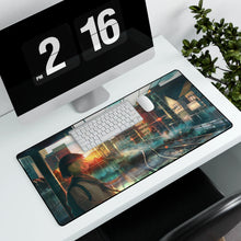 Load image into Gallery viewer, Girl waiting for the train Mouse Pad (Desk Mat) With Laptop