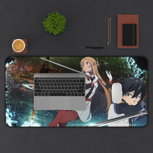 Load image into Gallery viewer, Asuna and Kirito (Sword Art Online) Mouse Pad (Desk Mat) With Laptop