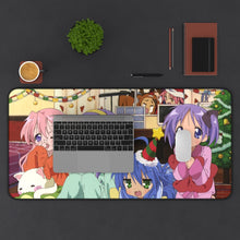 Load image into Gallery viewer, Lucky Star Konata Izumi, Kagami Hiiragi, Tsukasa Hiiragi, Miyuki Takara, Akira Kogami Mouse Pad (Desk Mat) With Laptop