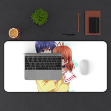 Load image into Gallery viewer, Clannad Tomoya Okazaki, Nagisa Furukawa Mouse Pad (Desk Mat) With Laptop