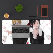 Load image into Gallery viewer, Kaguya and Miyuki Mouse Pad (Desk Mat) With Laptop