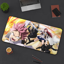 Load image into Gallery viewer, Fairy Tail Natsu Dragneel, Erza Scarlet Mouse Pad (Desk Mat) On Desk