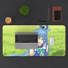 Load image into Gallery viewer, Aqua Mouse Pad (Desk Mat) With Laptop