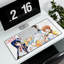 Load image into Gallery viewer, Nisekoi Chitoge Kirisaki, Kosaki Onodera, Seishirou Tsugumi, Marika Tachibana Mouse Pad (Desk Mat) With Laptop