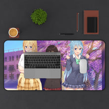Load image into Gallery viewer, Konosuba // Darkness, Megumin & Aqua Mouse Pad (Desk Mat) With Laptop