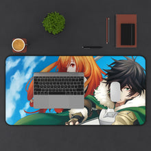Load image into Gallery viewer, Naofumi and Raphtalia Mouse Pad (Desk Mat) With Laptop