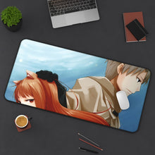 Load image into Gallery viewer, Spice And Wolf Mouse Pad (Desk Mat) On Desk