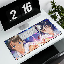 Load image into Gallery viewer, Your Name. Mouse Pad (Desk Mat) With Laptop
