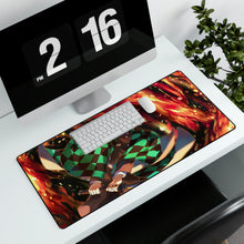 Load image into Gallery viewer, Tanjiro Kamado, Flame, Katana, Kimetsu no Yaiba, Mouse Pad (Desk Mat)