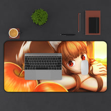 Load image into Gallery viewer, Spice And Wolf Mouse Pad (Desk Mat) With Laptop
