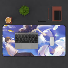 Load image into Gallery viewer, Nagi No Asukara Mouse Pad (Desk Mat) With Laptop