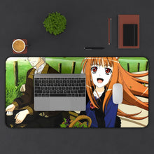 Load image into Gallery viewer, Spice And Wolf Mouse Pad (Desk Mat) With Laptop