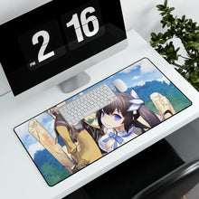 Load image into Gallery viewer, Bell and Hestia Mouse Pad (Desk Mat) With Laptop