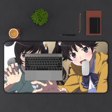 Load image into Gallery viewer, Karen and Tsukihi Mouse Pad (Desk Mat) With Laptop