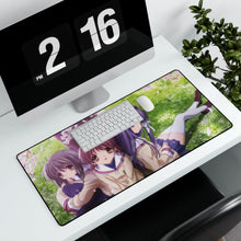 Load image into Gallery viewer, Clannad Nagisa Furukawa, Kyou Fujibayashi, Fuuko Ibuki Mouse Pad (Desk Mat) With Laptop