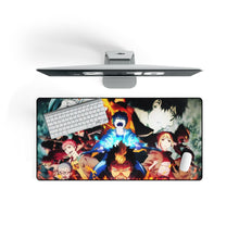 Load image into Gallery viewer, Blue Exorcist Rin Okumura, Yukio Okumura, Kuro, Shura Kirigakure, Shiemi Moriyama Mouse Pad (Desk Mat) On Desk