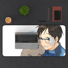 Load image into Gallery viewer, Yuri!!! On Ice Yuuri Katsuki Mouse Pad (Desk Mat) Background