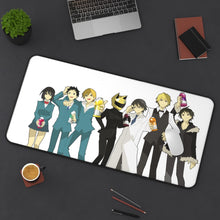 Load image into Gallery viewer, Durarara!! Izaya Orihara, Shizuo Heiwajima, Celty Sturluson, Masaomi Kida, Anri Sonohara Mouse Pad (Desk Mat) On Desk