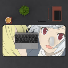 Load image into Gallery viewer, Dungeon ni Deai wo Motomeru no wa Machigatteiru Darou ka - Bell Cranel x Ais Wallenstein Mouse Pad (Desk Mat) With Laptop
