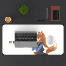 Load image into Gallery viewer, Spice And Wolf Mouse Pad (Desk Mat) With Laptop