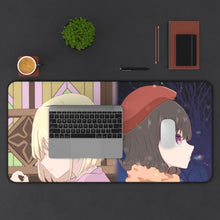 Load image into Gallery viewer, Lycoris Recoil Takina Inoue, Chisato Nishikigi Mouse Pad (Desk Mat) With Laptop