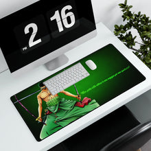 Load image into Gallery viewer, Roronoa Zoro, Santōryū Mouse Pad (Desk Mat) With Laptop