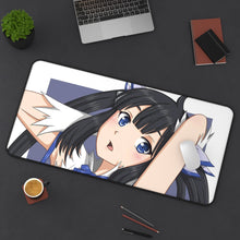 Load image into Gallery viewer, Is It Wrong To Try To Pick Up Girls In A Dungeon? Mouse Pad (Desk Mat) On Desk