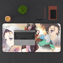 Load image into Gallery viewer, Nezuko Kamado Tanjiro Kamado Mouse Pad (Desk Mat) With Laptop
