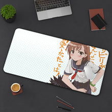Load image into Gallery viewer, A Certain Scientific Railgun Mikoto Misaka Mouse Pad (Desk Mat) On Desk