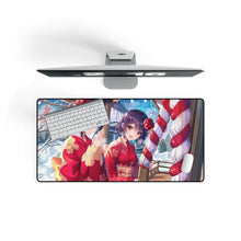 Load image into Gallery viewer, Anime Girl Cafe Gun Mouse Pad (Desk Mat) On Desk