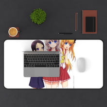 Load image into Gallery viewer, Charlotte Nao Tomori, Ayumi Otosaka, Yusa Kurobane Mouse Pad (Desk Mat) With Laptop