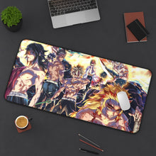 Load image into Gallery viewer, Tengen Uzui Kyojuro Rengoku and Obanai Iguro Mouse Pad (Desk Mat) On Desk
