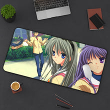 Load image into Gallery viewer, Clannad Tomoya Okazaki, Tomoyo Sakagami, Kyou Fujibayashi Mouse Pad (Desk Mat) On Desk
