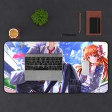 Load image into Gallery viewer, Monthly Girls' Nozaki-kun Chiyo Sakura, Umetarou Nozaki Mouse Pad (Desk Mat) With Laptop