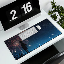 Load image into Gallery viewer, Fireworks Anime Girl Silhouette Mouse Pad (Desk Mat)