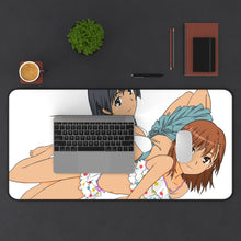 Load image into Gallery viewer, A Certain Scientific Railgun Mikoto Misaka, Ruiko Saten Mouse Pad (Desk Mat) With Laptop