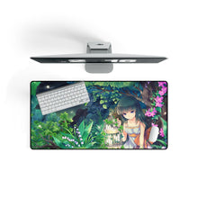 Load image into Gallery viewer, Anime Girl in Spring Forest Mouse Pad (Desk Mat) On Desk