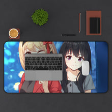 Load image into Gallery viewer, Lycoris Recoil Takina Inoue, Chisato Nishikigi Mouse Pad (Desk Mat) With Laptop