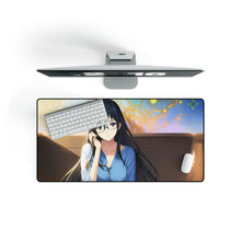 Load image into Gallery viewer, Blue dress anime girl Mouse Pad (Desk Mat)