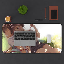 Load image into Gallery viewer, Your Name. Mouse Pad (Desk Mat) With Laptop