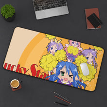 Load image into Gallery viewer, Lucky Star Konata Izumi, Kagami Hiiragi, Tsukasa Hiiragi, Miyuki Takara Mouse Pad (Desk Mat) On Desk