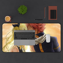 Load image into Gallery viewer, Fairy Tail Natsu Dragneel, Lucy Heartfilia Mouse Pad (Desk Mat) With Laptop