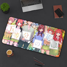 Load image into Gallery viewer, The Quintessential Quintuplets Miku Nakano, Itsuki Nakano, Nino Nakano, Yotsuba Nakano, Ichika Nakano Mouse Pad (Desk Mat) On Desk