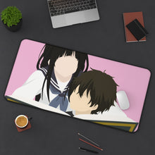 Load image into Gallery viewer, houtarou oreki y eru chitanda hyouka minimalist v2 Mouse Pad (Desk Mat) On Desk