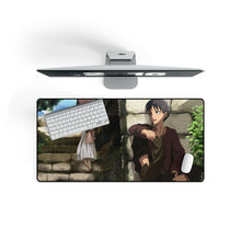 Load image into Gallery viewer, Eren Yeager and Mikasa Ackerman Mouse Pad (Desk Mat) On Desk
