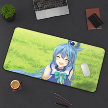 Load image into Gallery viewer, Aqua Mouse Pad (Desk Mat) On Desk