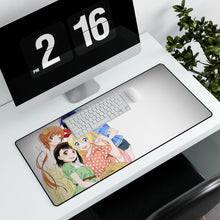 Load image into Gallery viewer, Nisekoi Chitoge Kirisaki, Kosaki Onodera, Seishirou Tsugumi, Marika Tachibana Mouse Pad (Desk Mat) With Laptop