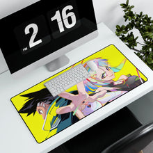 Load image into Gallery viewer, Cyberpunk Edgerunners Lucy and David Mouse Pad (Desk Mat) With Laptop